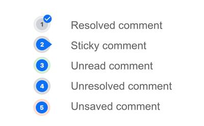 Comment status legend