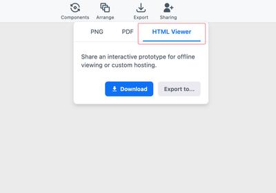 Export as HTML option