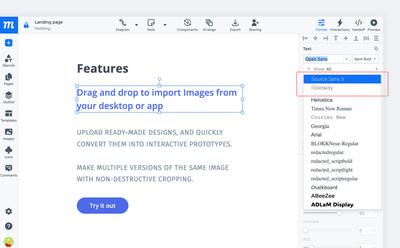 Font filtering and categories