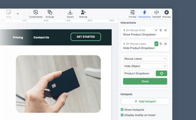 Image showing the updated colours for the Interactions panel, from orange to a more familiar green. 