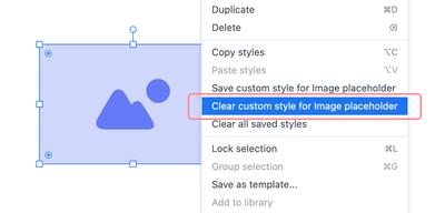 Clear custom style for a stencil type