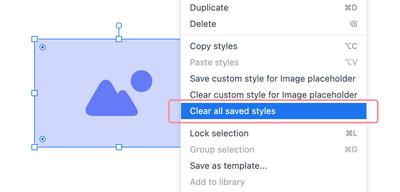 Clear all saved styles