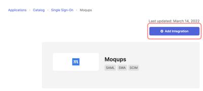 Click add integration
