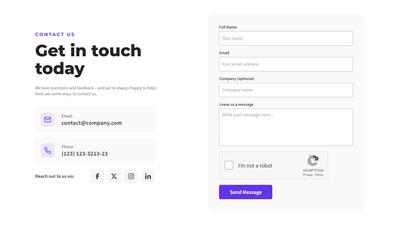 Contact Form Wireframe Template