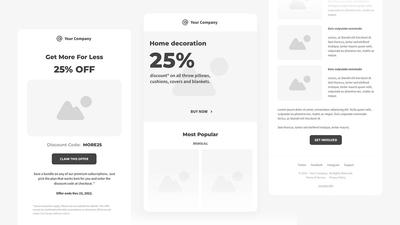 Marketing Email Wireframe Template