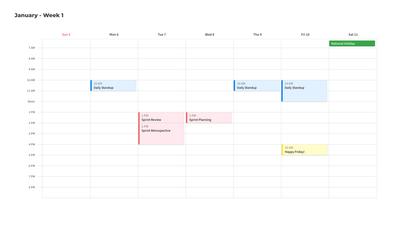 Weekly Calendar Template