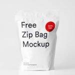 free plastic zip bag mockup