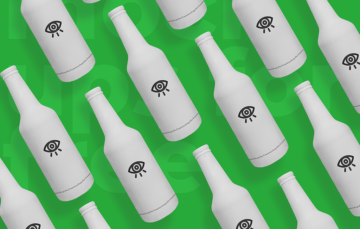 White Beer Bottle Mockup