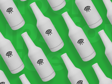 White Beer Bottle Mockup