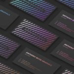 business cards grid mockup