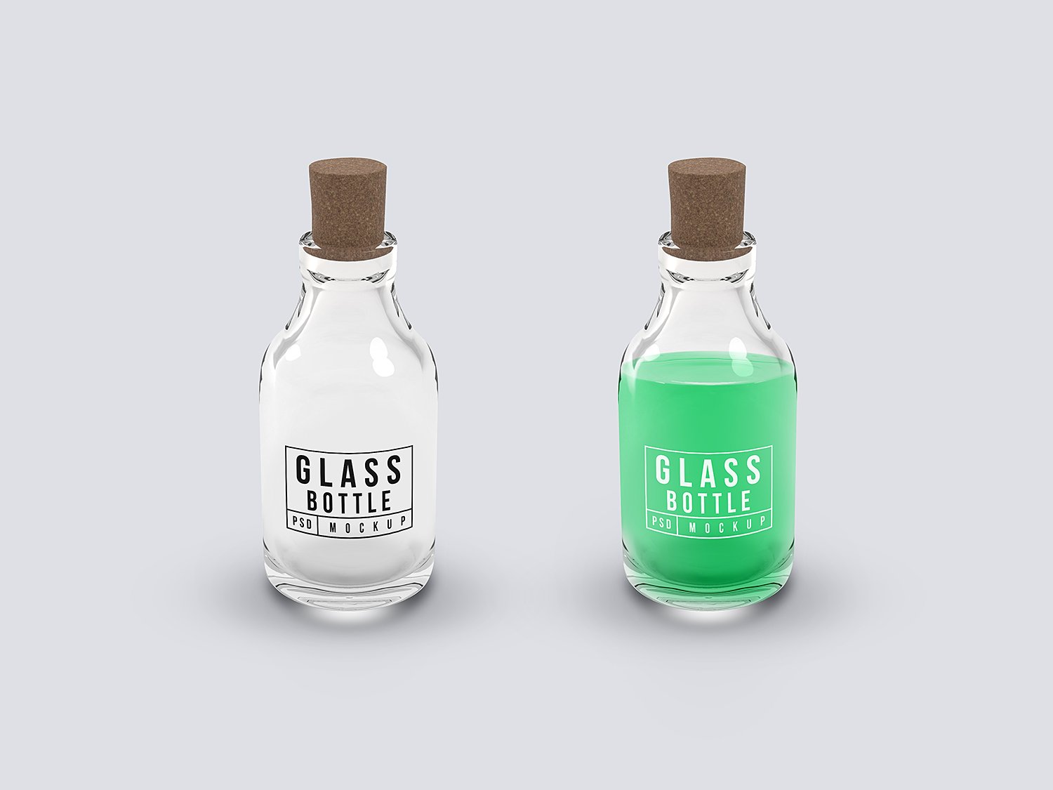 Download Glass Bottle Mockup - mockupsfinder