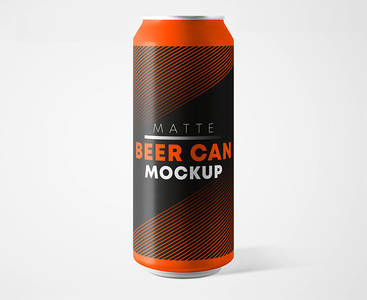 Download Matte Beer Can Mockup Mockupsfinder