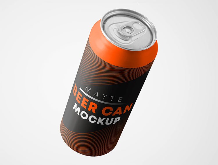 Download Matte Beer Can Mockup Mockupsfinder