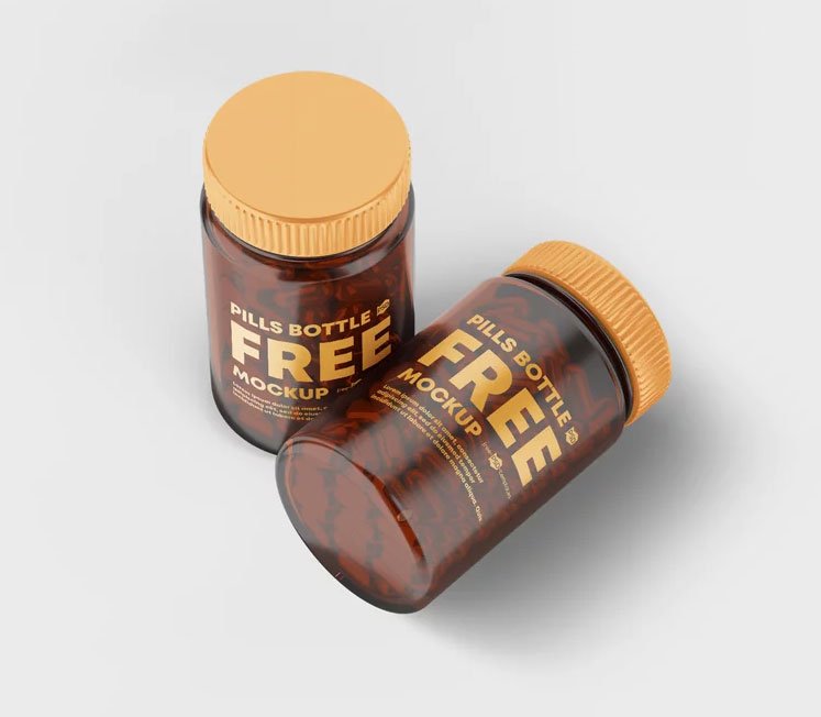 Download Pill Bottles Mockup Mockupsfinder