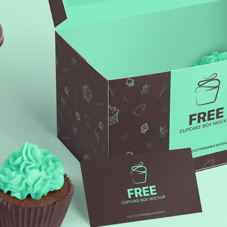 Download Cupcake Box Mockup - mockupsfinder