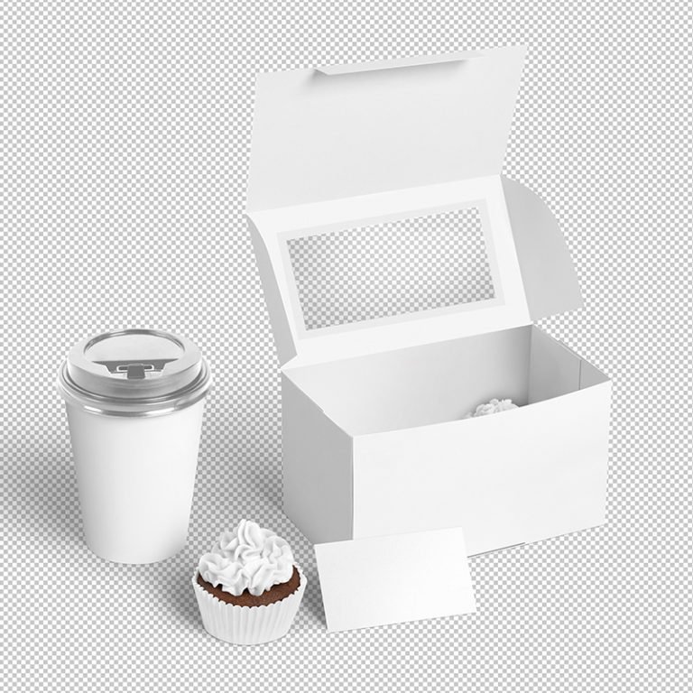 Download Cupcake Box Mockup - mockupsfinder